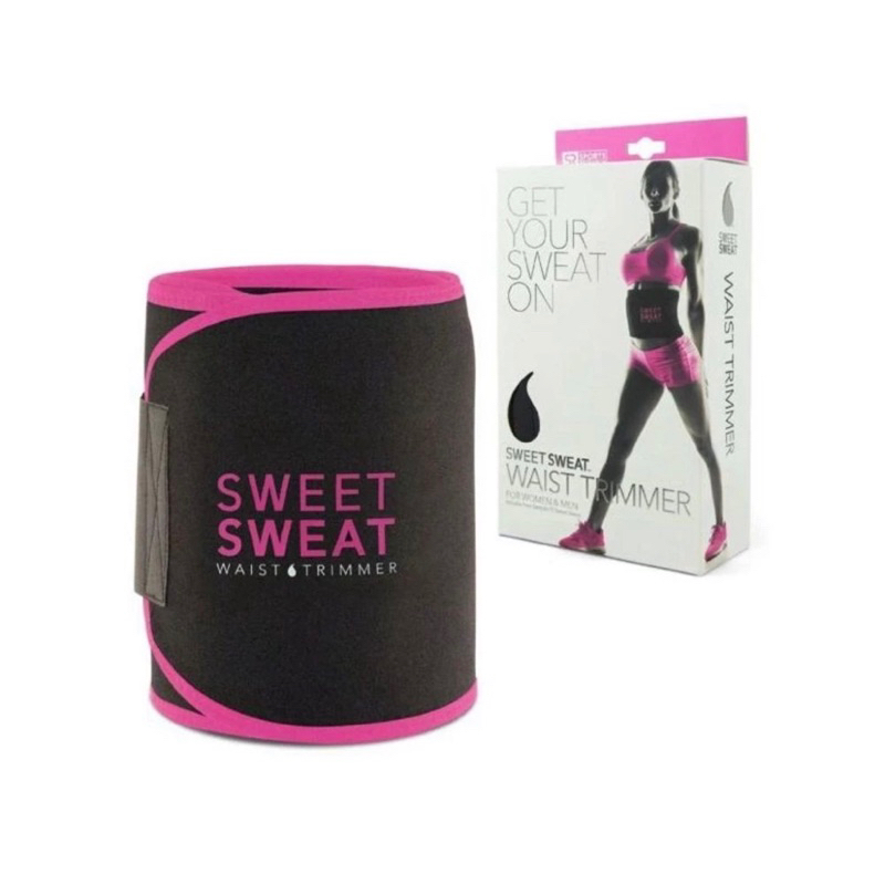 Cinta Abdominal Ativadora Neoprene Sweet Sweat Rosa com preto Termica