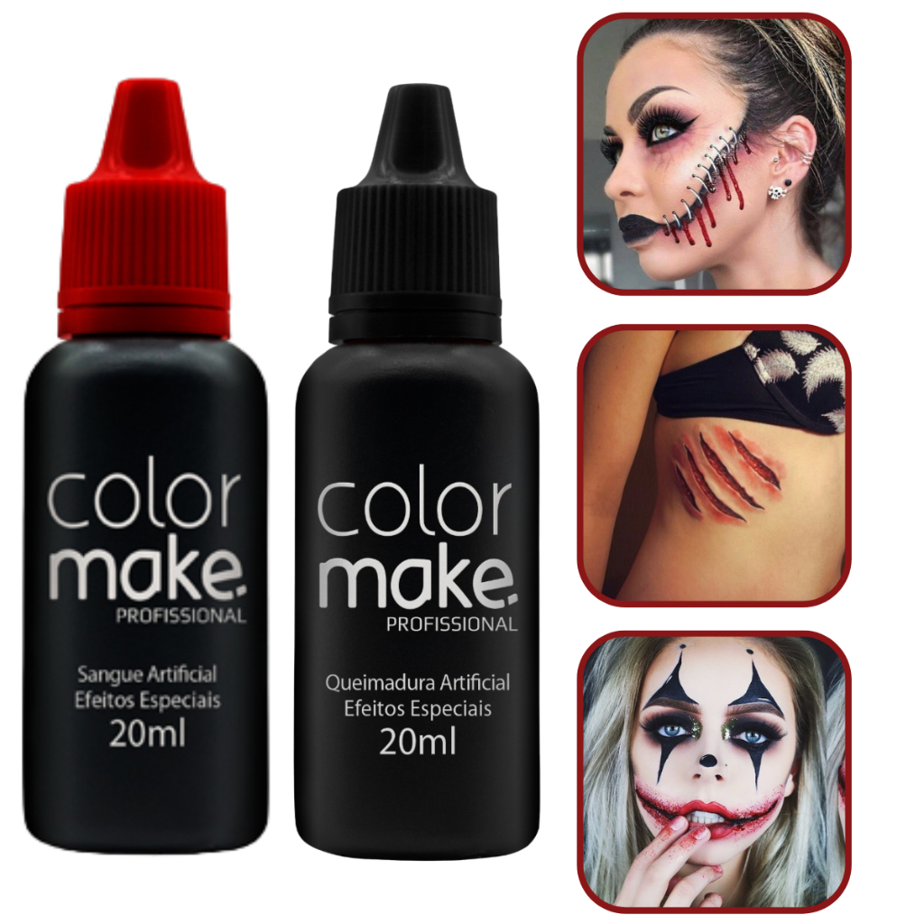 Kit Maquiagem Artística Para Efeitos Especiais De Zumbi - Halloween - 1  unidade - ColorMake - Rizzo - Rizzo Embalagens