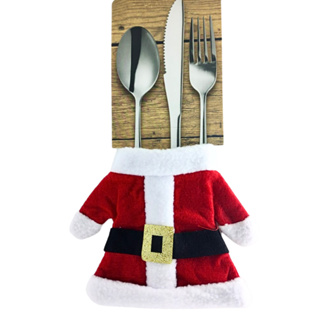 Kit 06 Porta Talheres Natal Casaco Mesa Decoração Enfeite