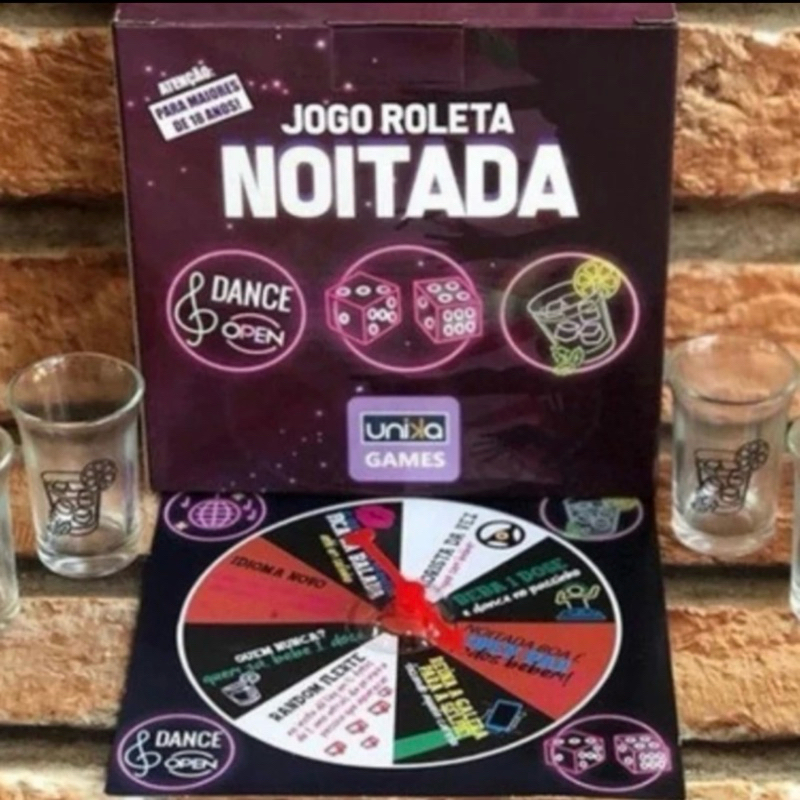 Jogo Roda Shot Roleta Tequila Beber Drink Diversão Futebol