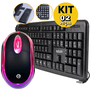 KIT TECLADO E MOUSE COM FIO JOGOS PC NOTEBOK COMPUTADOR em Oferta na Shopee
