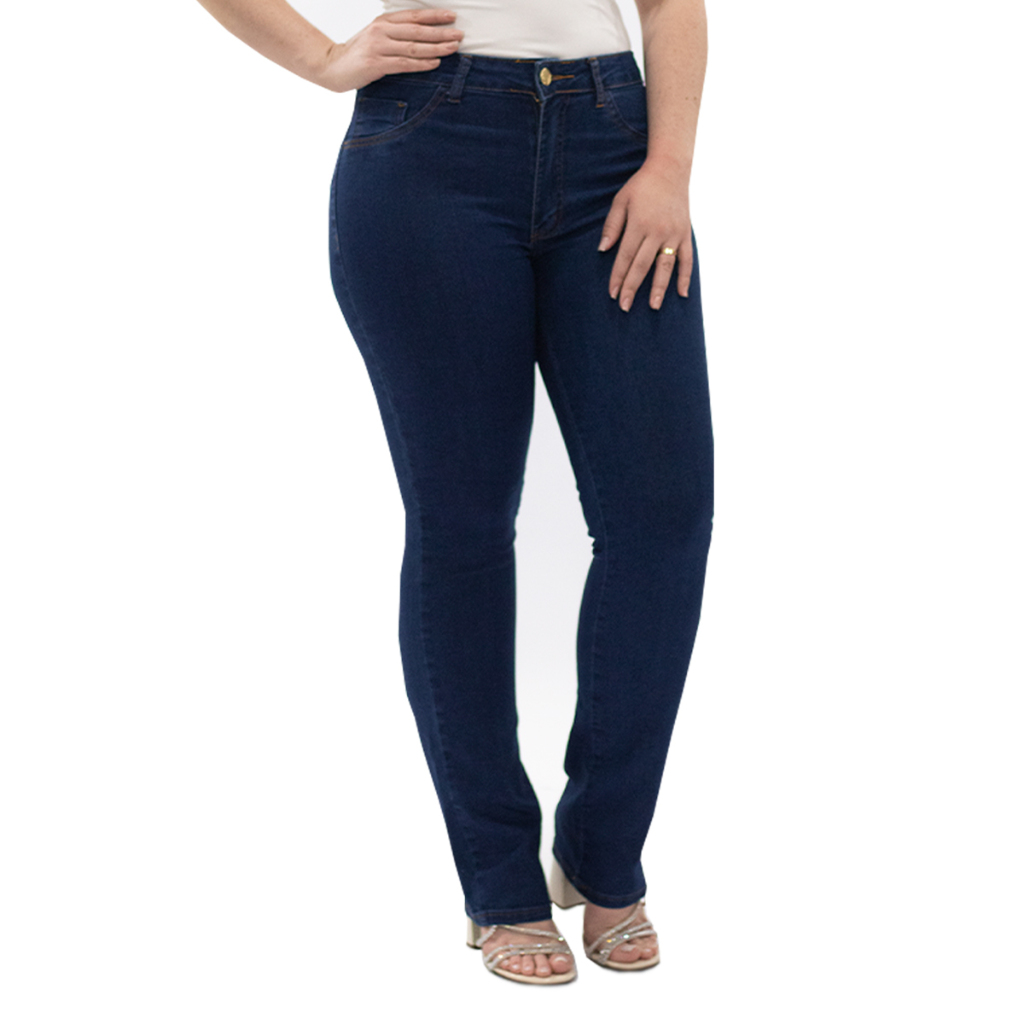 Max Premium Jeans  Calça Jeans Plus Size Feminina Skinny Tradicional  Cintura Alta Lycra