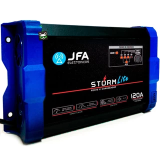 Fonte e Carregador de Bateria Jfa Eletronicos 120a Lite Storm Slim Bivolt 110/220Vac