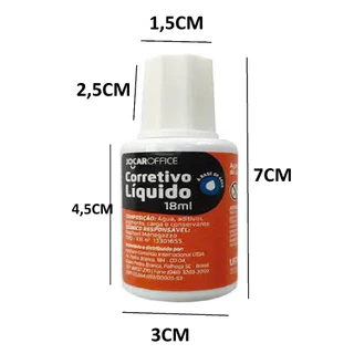 Corretivo Branquinho a Base de Água 18ml Líquido Leo&Leo Papelaria Escolar Secagem Rápida Universal em Oferta na Shopee
