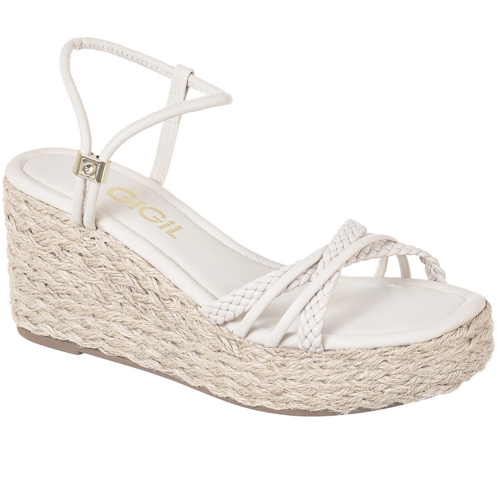 Sand lia Feminina Anabela Casual Tran a Calce F cil Espadrile