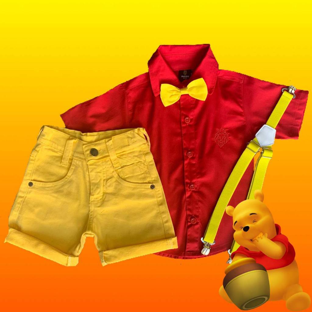 Roupa Menino Infantil Tema Ursinho Pooh | Shopee Brasil