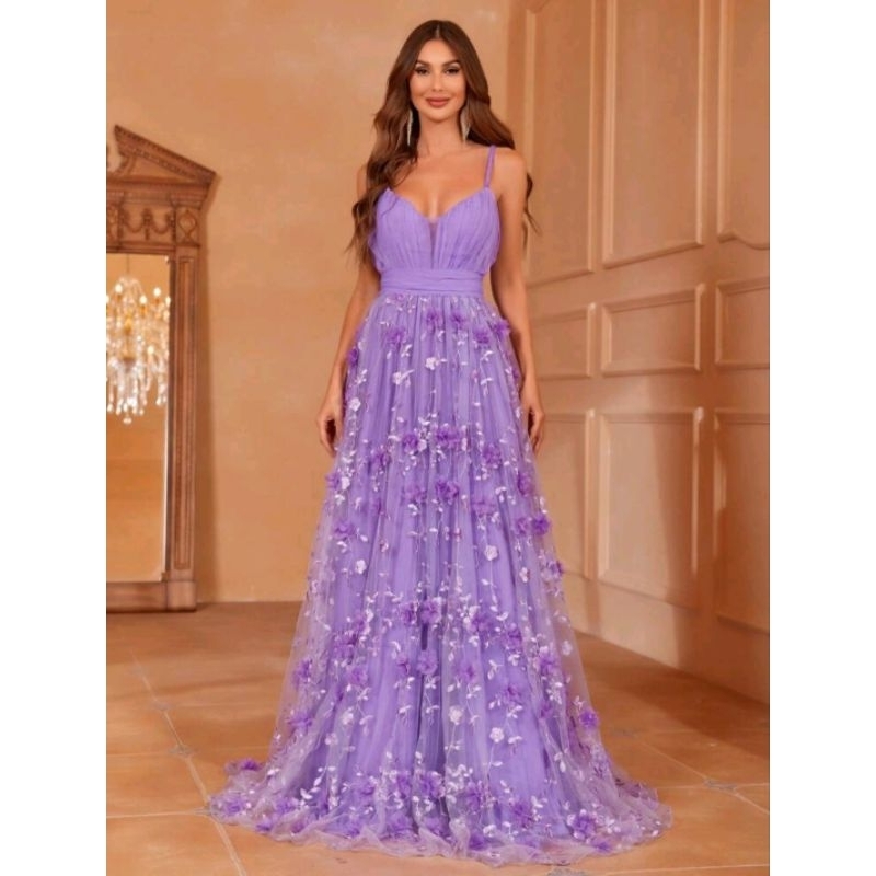 Vestido de madrinha store lilas e roxo