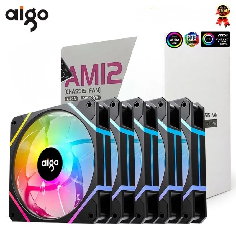 Aigo AM12 ARGB fã fan 120mm ventilador para computador PC Gamer