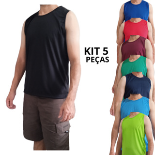 Kit 5 Camiseta Regata Masculina Academia Camisa