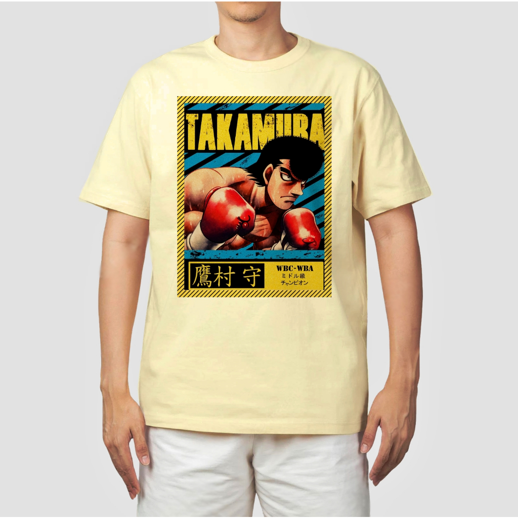 Anime Hajime No Ippo Kamogawa Boxing Gym T Shirt Manga Makunouchi Takamura  KBG Print Short Sleeve T-Shirts Oversized Streetwear 