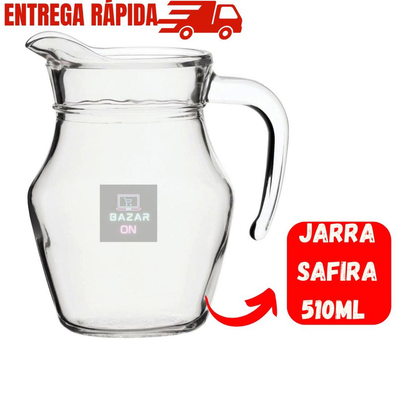 Jarra de Suco ou Água de Vidro Ruvolo Mix 7 Pcs 1200ml