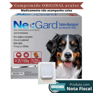 NexGard Antipulgas e Carrapatos para Cães de 25,1 a 50 kg - 1 tablete AVULSO