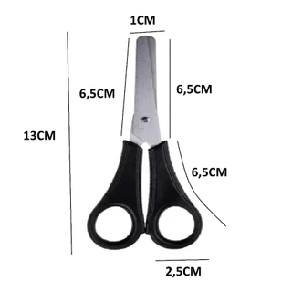 Tesoura Escolar LeoLeo 13cm Preta Equipamento Escolar Papelaria Corta Tesouras Pretas Tesoura Black Cabo Poliprolipeno Escolas em Oferta na Shopee