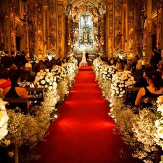 Passadeira 10,00 x 1,00 Metros - Passadeira Carpete Para Casamentos, Festas e Decorações em Geral