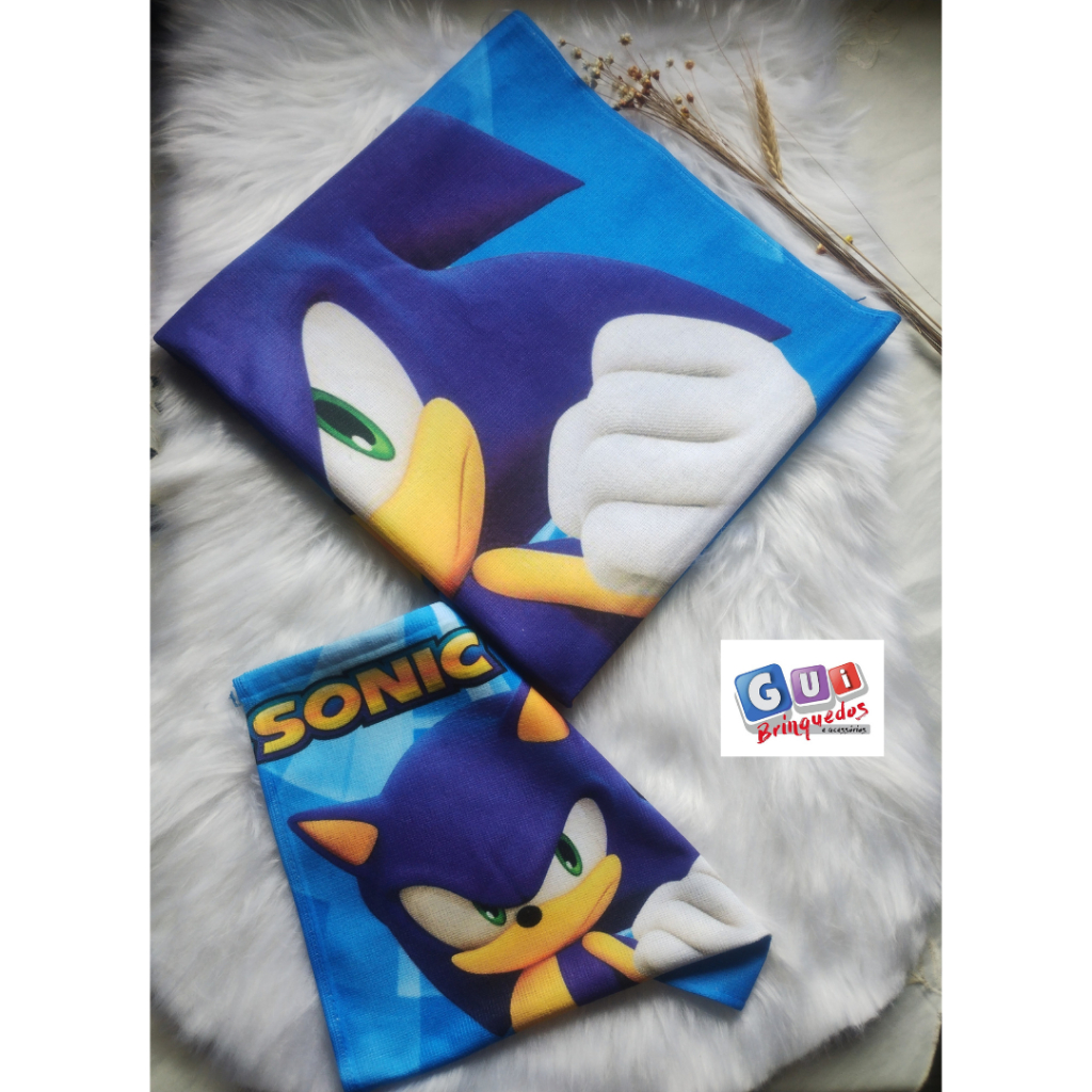 Toalha De Banho Infantil Sonic Estampada Linda Macia Fofa - Loja Camargo -  Toalha de Banho Infantil - Magazine Luiza