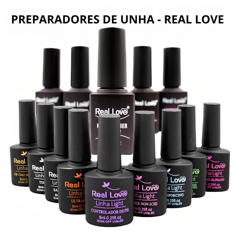Preparadores de Unha Linha Completa - Real Love Monte seu Kit
