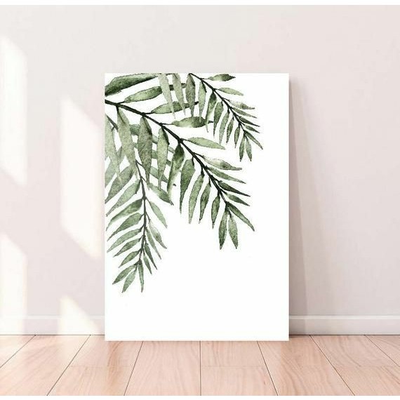 Quadro Decorativo 50x70 cm Folhas Verdes - Decore Pronto