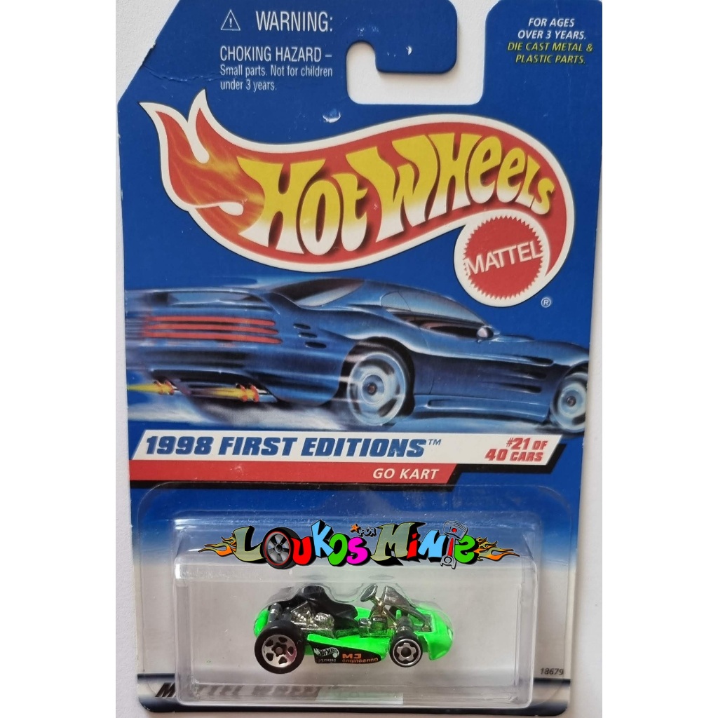 1998 first edition hot wheels go hot sale kart