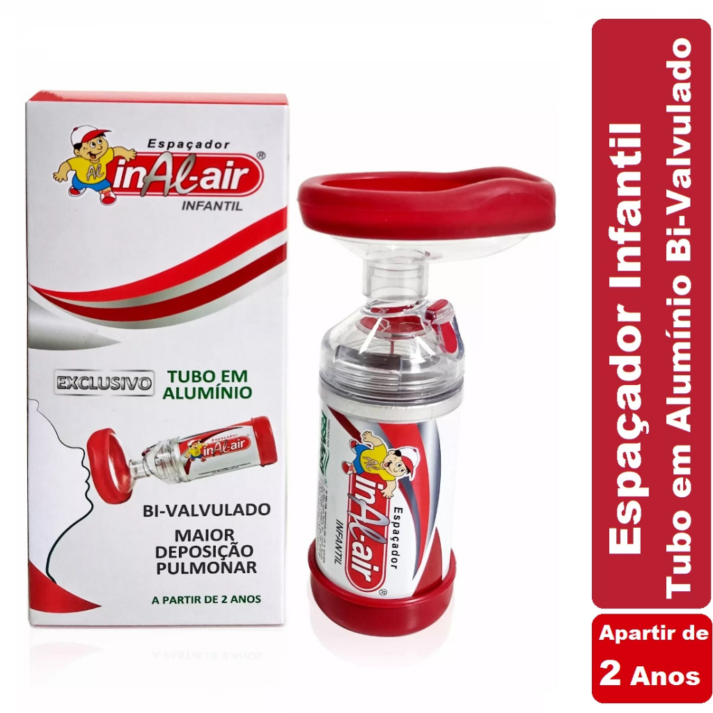 Espaçador Infantil Para Bombinha Medicamento Aerosol/Asma - Falta de Ar ...