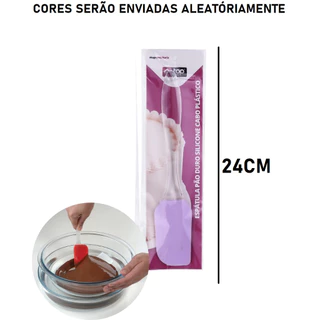Espátula Pão Duro 24CM de Silicone Com Cabo de Plástico Transparente Multicoloridas Multiuso em Oferta na Shopee