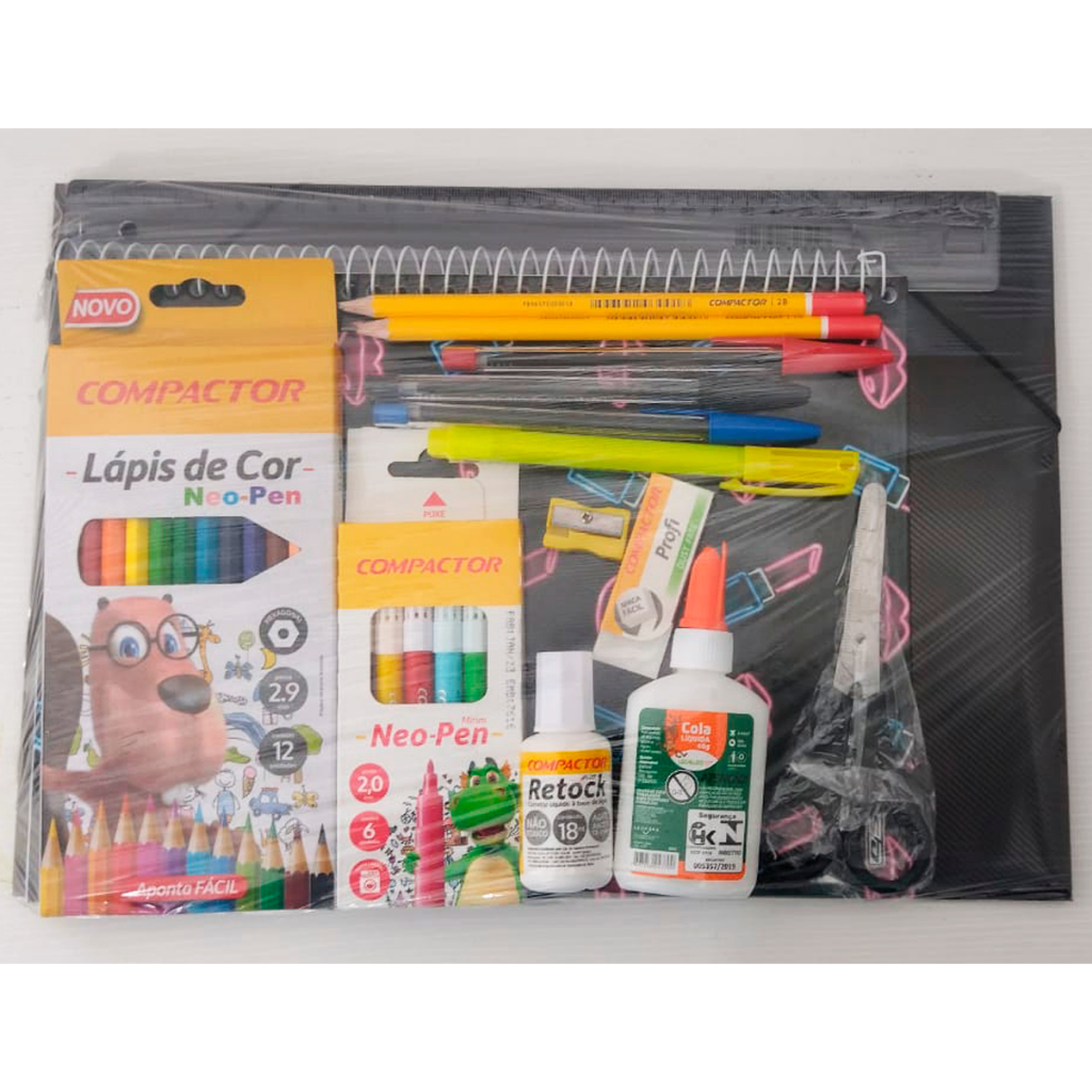 Kit Material Escolar 16 itens | Shopee Brasil