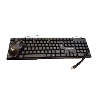 Kit Mouse Óptico USB e Teclado para PC Simples Confortável USB ABNT2