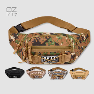 Homens e mulheres mesmo estilo bolsa de cintura bolsa de peito camuflagem tendência da moda alta qualidade grande capacidade