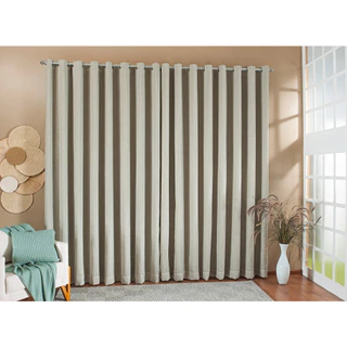 Cortina Voil Flame Linho com forro Blackout 4,00 x 2,50 Metros Luxo