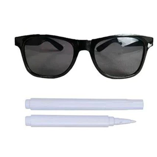 2 Canetas De Giz Liquido Branco Quadro Negro Oculos