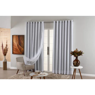 cortina blecaute tecido voil 3,00x2,30 sala/quarto blackout voal