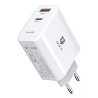 Fonte Tomada Turbo Usb +usb-c Fancy Pd 65w  Gan Fast Charger