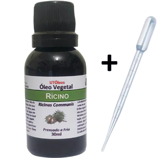 Óleo Vegetal de Rícino 30mL | Crescimento Capilar, Anti Rugas, Acne e Caspa - 100% Natural e Puro