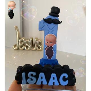 Vela De Aniversário  em Biscuit Poderoso Chefinho em Oferta na Shopee