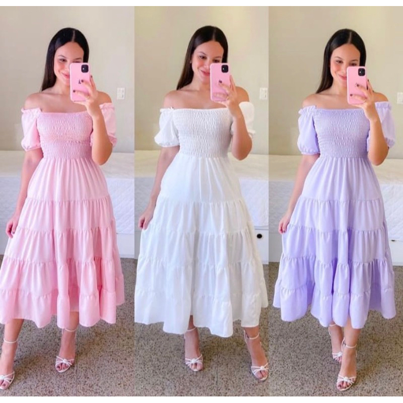 Vestidos sales midi longo