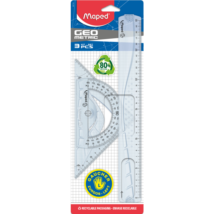 Kit régua para Canhoto Maped | Shopee Brasil