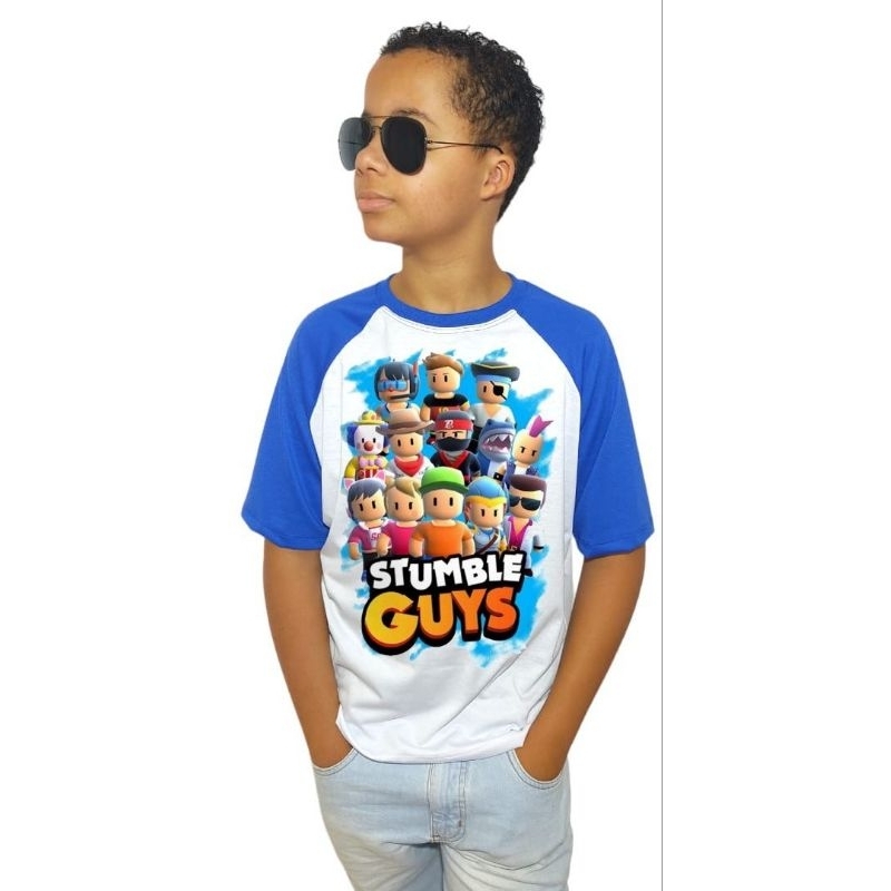 camisa camiseta stumble guys infantil desenho jogo game