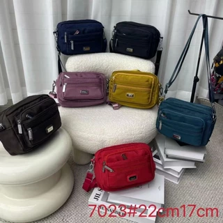 bolsa pequeno transversal com 5 zíper impermeável promoção 7023