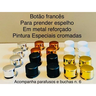 kit 4 peças Suporte para prender Espelho de Ferro Cores Especiais acompanha parafusos.