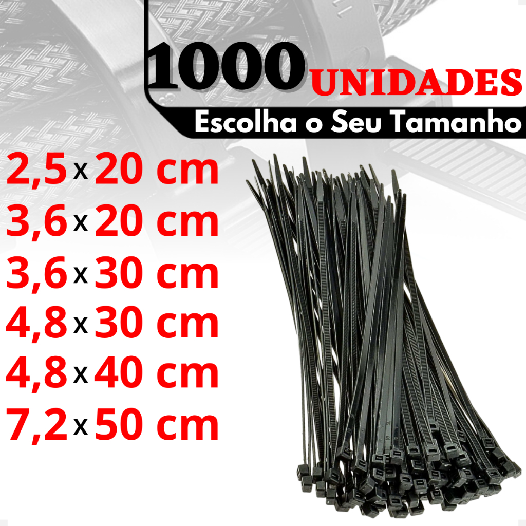 Kit 1000 Enforca Gato Fita Hellerman Cinta Plástica Abraçadeira ...