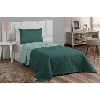 Cobre Leito 02Pçs Dupla Face Liso Preto e Branco Solteiro Malha 100% Poliéster Matelassê
