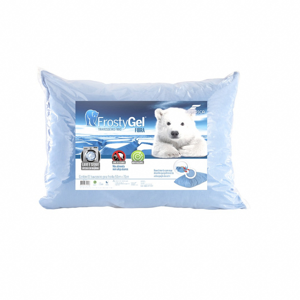 Travesseiro Frostygel Geladinho Lavável 50cm x 70cm | Shopee Brasil
