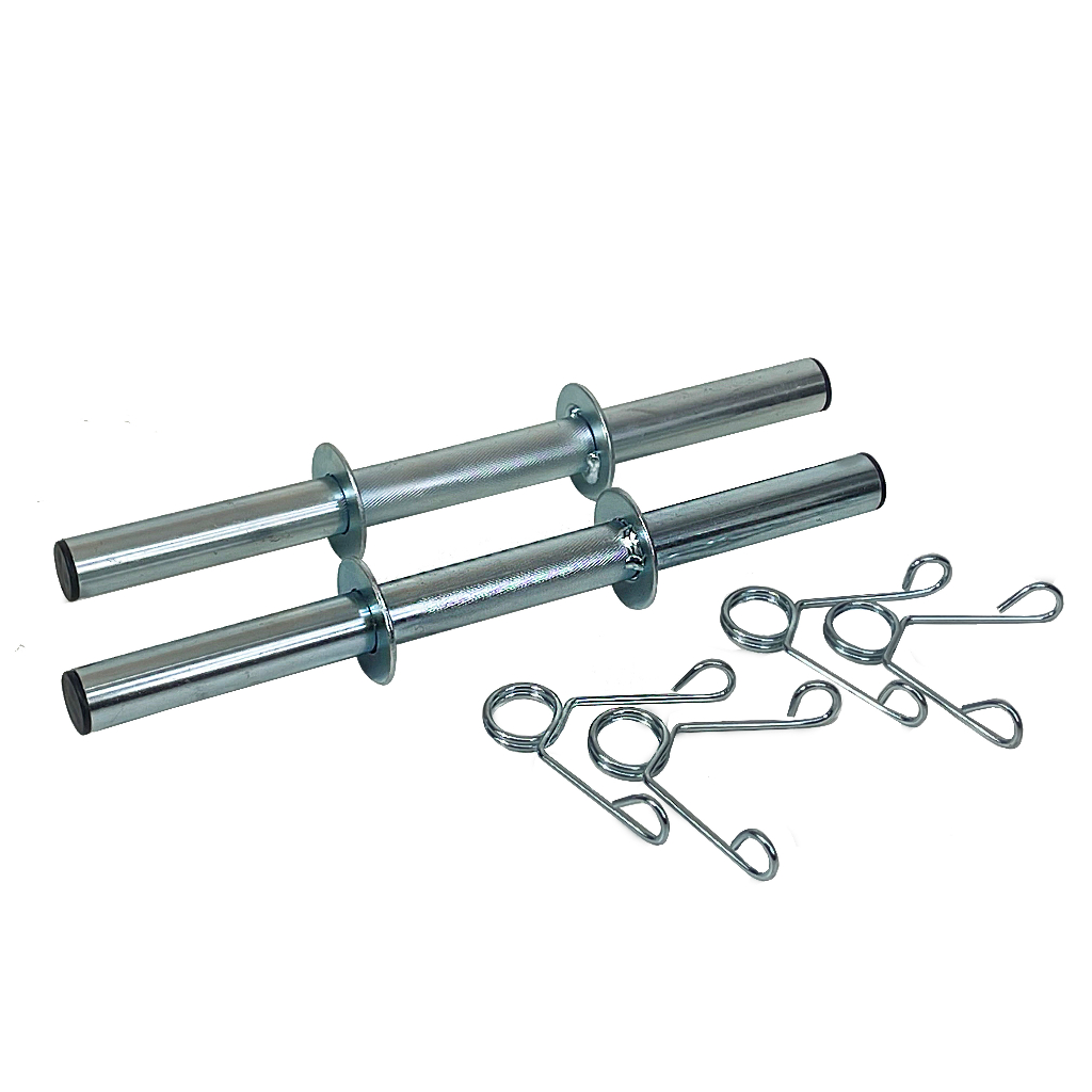 Kit 4 x anilha 5 kg + 2 x barra 40 cm completa com presilhas 