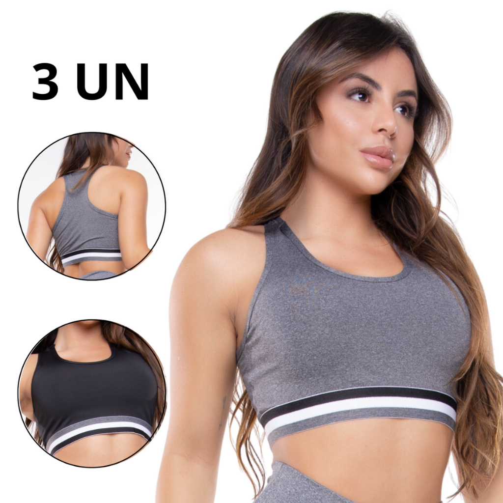 Kit 10 Cropped academia blusa feminina crossfit fitness em