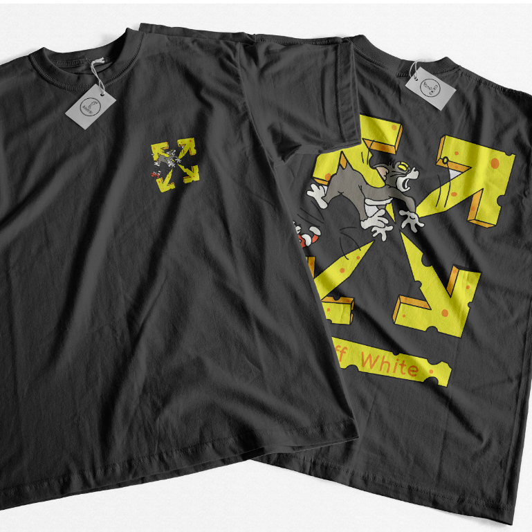 Camiseta Off White Tom e Jerry Chese
