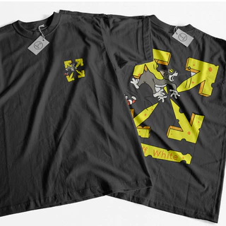 Camiseta Off White Tom e Jerry Chese