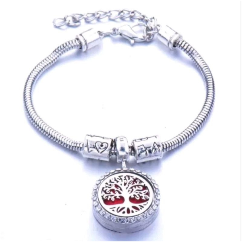 Pulseira Berloque Aromaterapia com 5 espumas