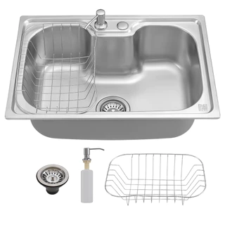 Cuba para cozinha gourmet pia aço inox com acessórios 60 cm GUERRA DOS GAMES