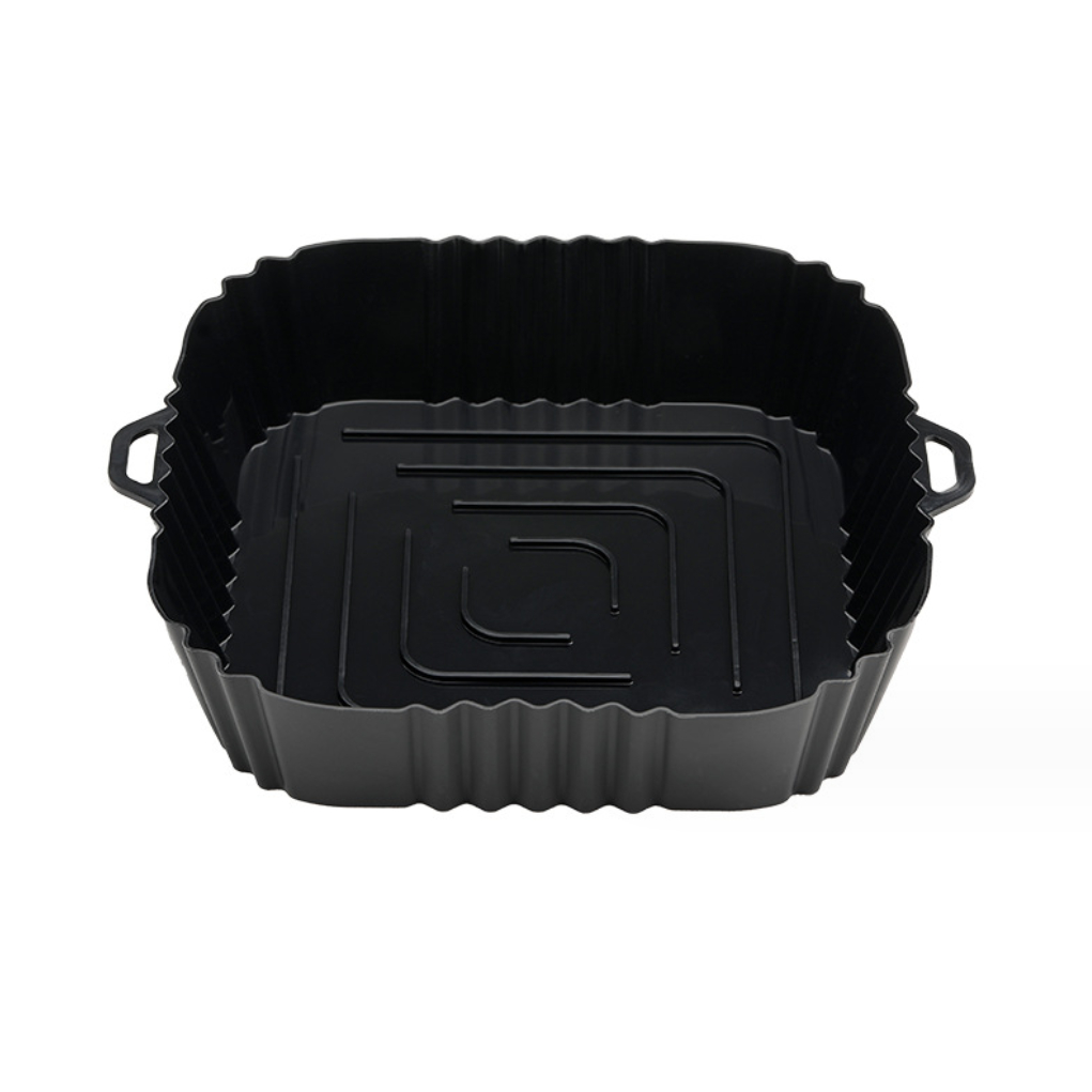 Forma Assadeira Para Air Fryer Forno Microondas Em Silicone Flexível Lavável-Quadrado