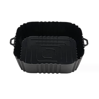Forma Assadeira Para Air Fryer Forno Microondas Em Silicone Flexível Lavável-Quadrado