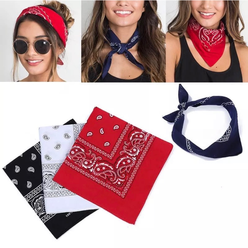 Bandana Lenço Estampada Barato Varias Cores Moda Adulto Blogueira (disponibilidade de estoque)